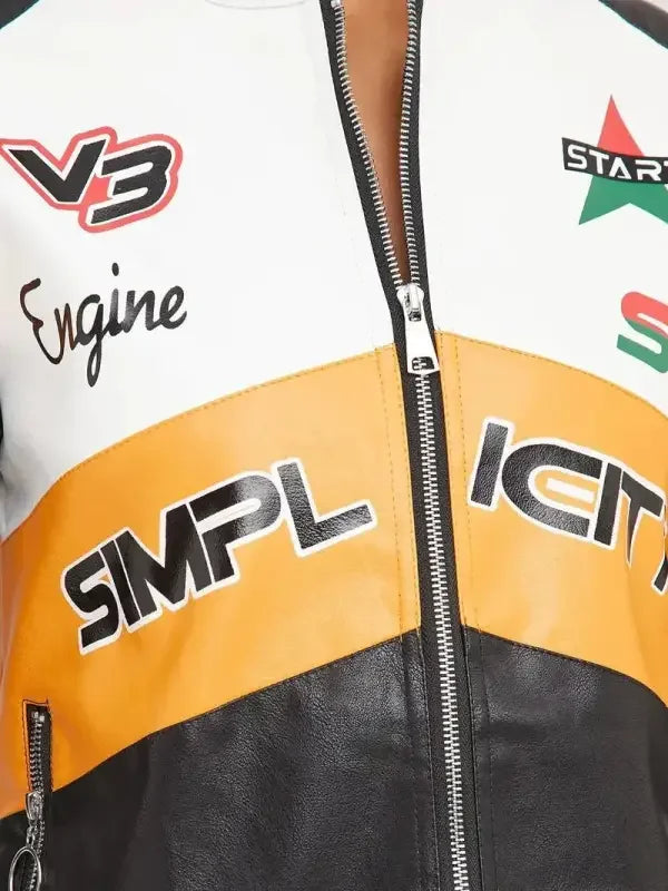 Zip Up Leather Jacket | Fashionsarah.com