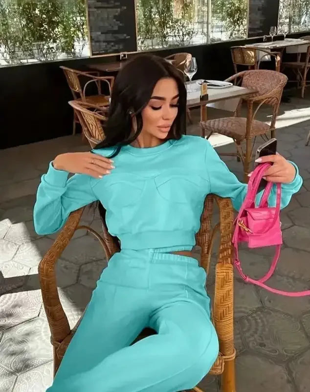 Fashionsarah.com Two-piece Sweatshirt & Pants Outfits