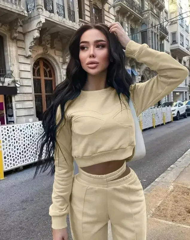 Fashionsarah.com Two-piece Sweatshirt & Pants Outfits