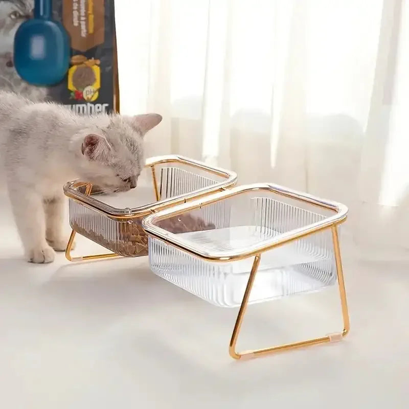 Transparent Double Pet's Bowl | Fashionsarah.com