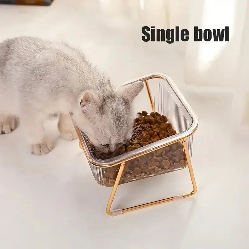 Transparent Double Pet's Bowl | Fashionsarah.com