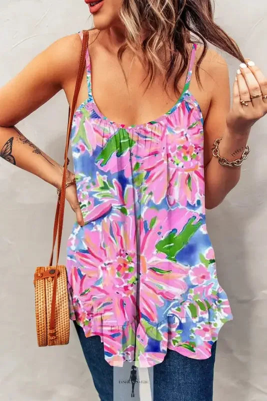 Fashionsarah.com Fashionsarah.com Pink Floral Sheath Long Sleeve Shirt