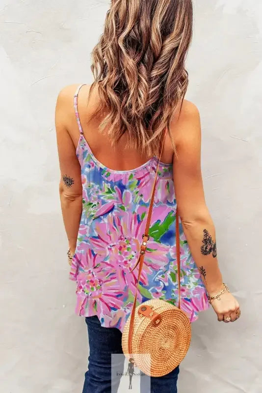 Fashionsarah.com Fashionsarah.com Pink Floral Sheath Long Sleeve Shirt