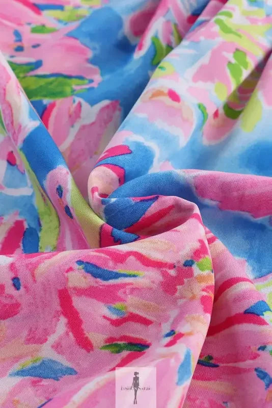 Fashionsarah.com Fashionsarah.com Pink Floral Sheath Long Sleeve Shirt