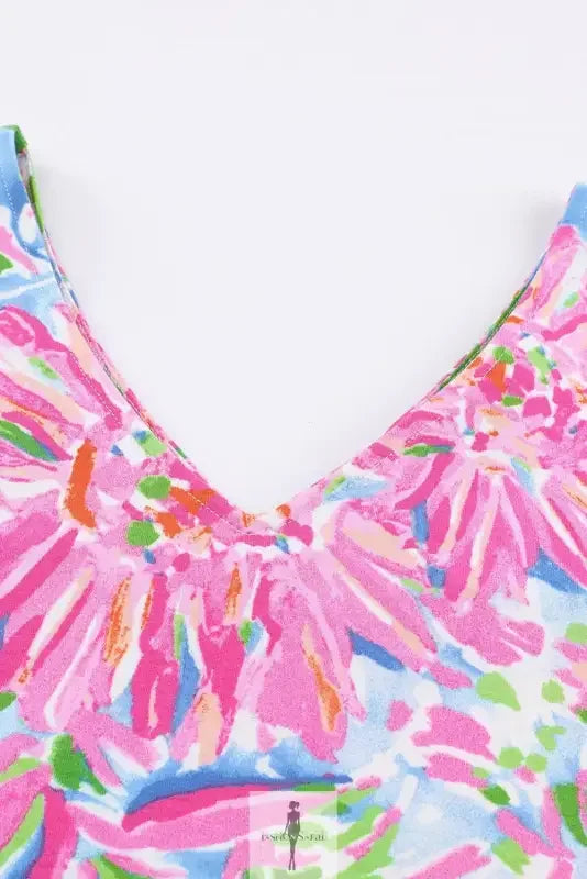 Fashionsarah.com Fashionsarah.com Pink Floral Sheath Long Sleeve Shirt