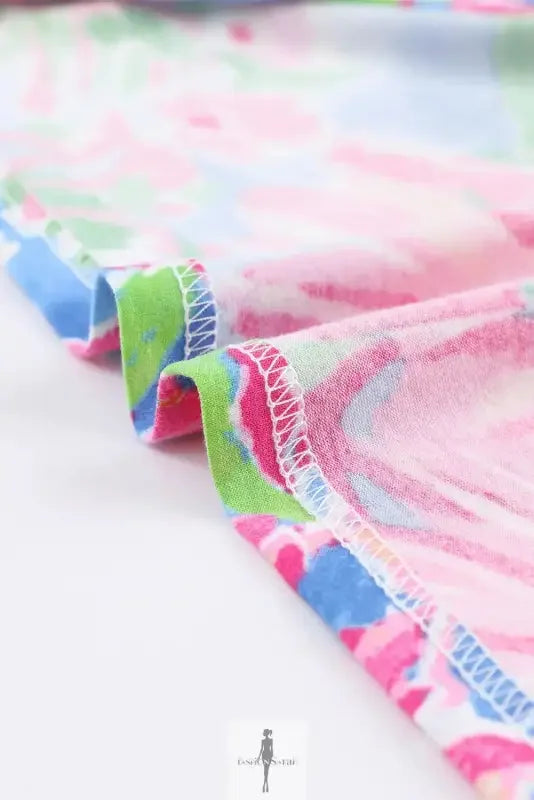 Fashionsarah.com Fashionsarah.com Pink Floral Sheath Long Sleeve Shirt