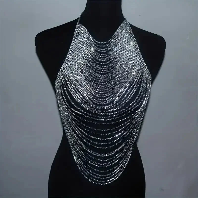 Multi-layer Rhinestone Women Top | Fashionsarah.com