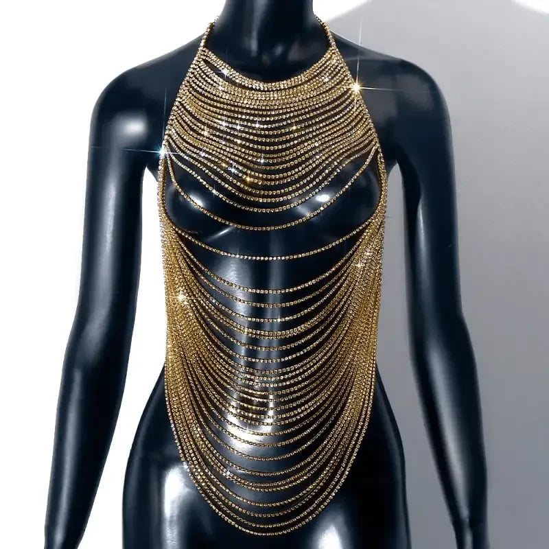 Multi-layer Rhinestone Women Top | Fashionsarah.com