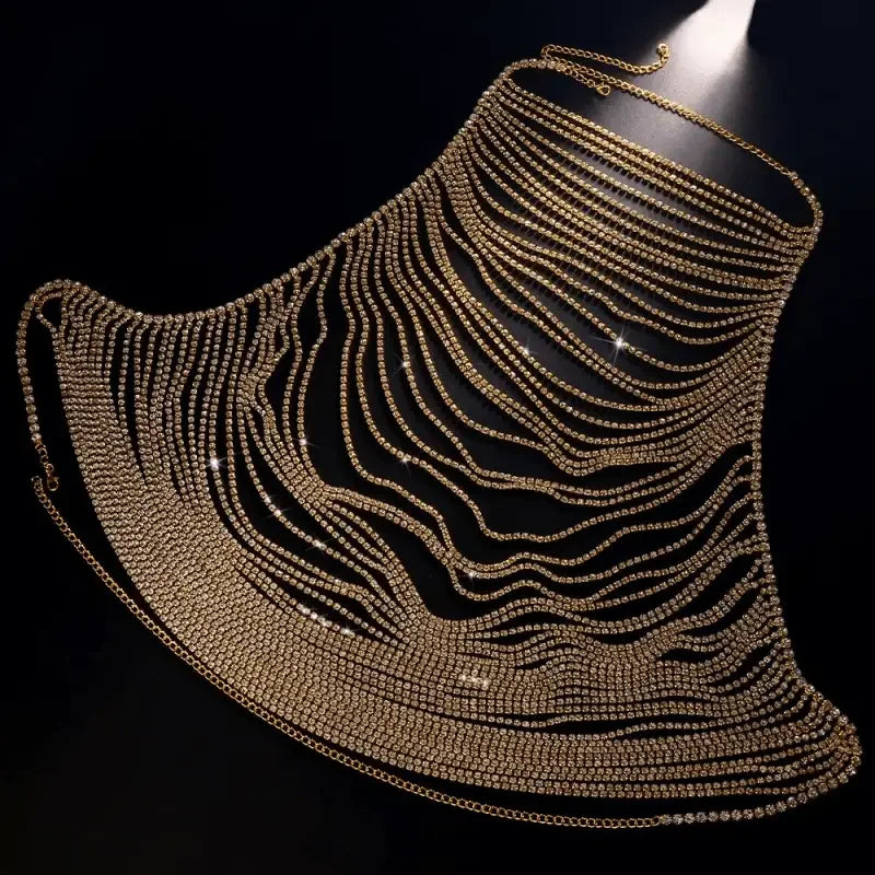 Multi-layer Rhinestone Women Top | Fashionsarah.com