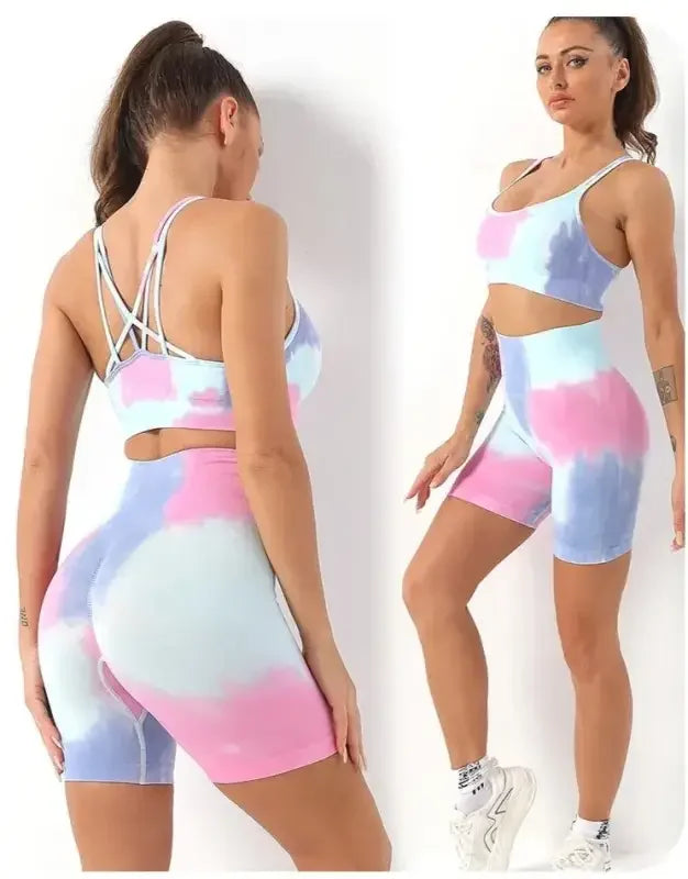 Women Seamless Yoga Crop bra and Hip lifted Shorts and leggings | Fashionsarah.com