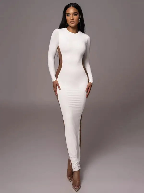 Hollow Out Split Bodycon Dress | Fashionsarah.com