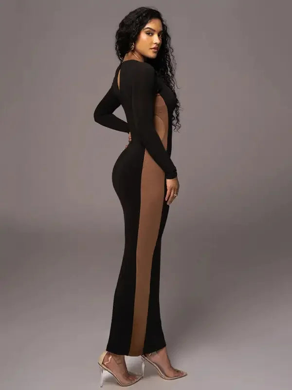 Hollow Out Split Bodycon Dress | Fashionsarah.com