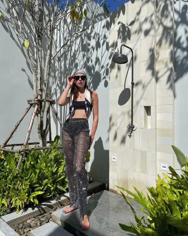 Mesh Wide Women Pants | Fashionsarah.com