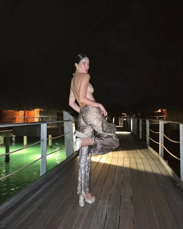 Mesh Wide Women Pants | Fashionsarah.com