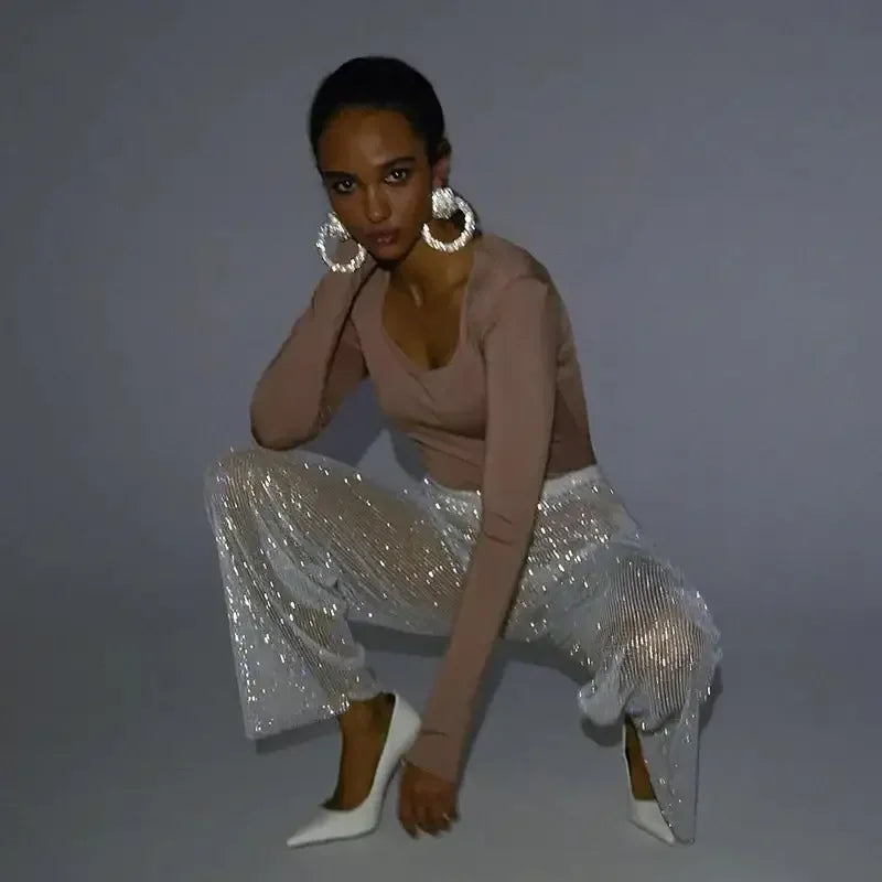 Mesh Wide Women Pants | Fashionsarah.com