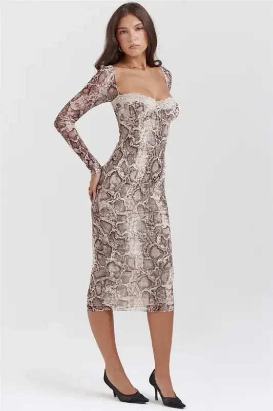 Elegant Lace Midi Dress | Fashionsarah.com