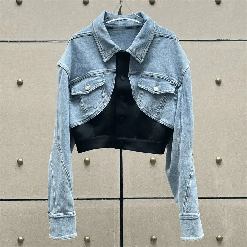 Denim Contrast Jackets | Fashionsarah.com