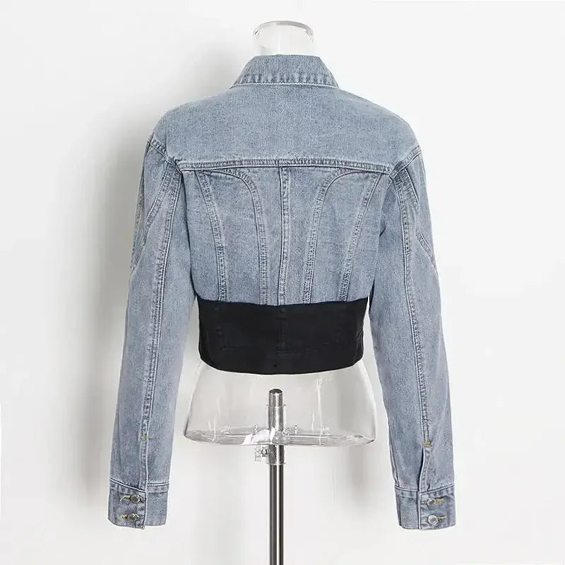 Denim Contrast Jackets | Fashionsarah.com