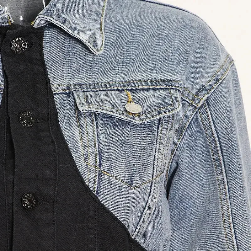 Denim Contrast Jackets | Fashionsarah.com