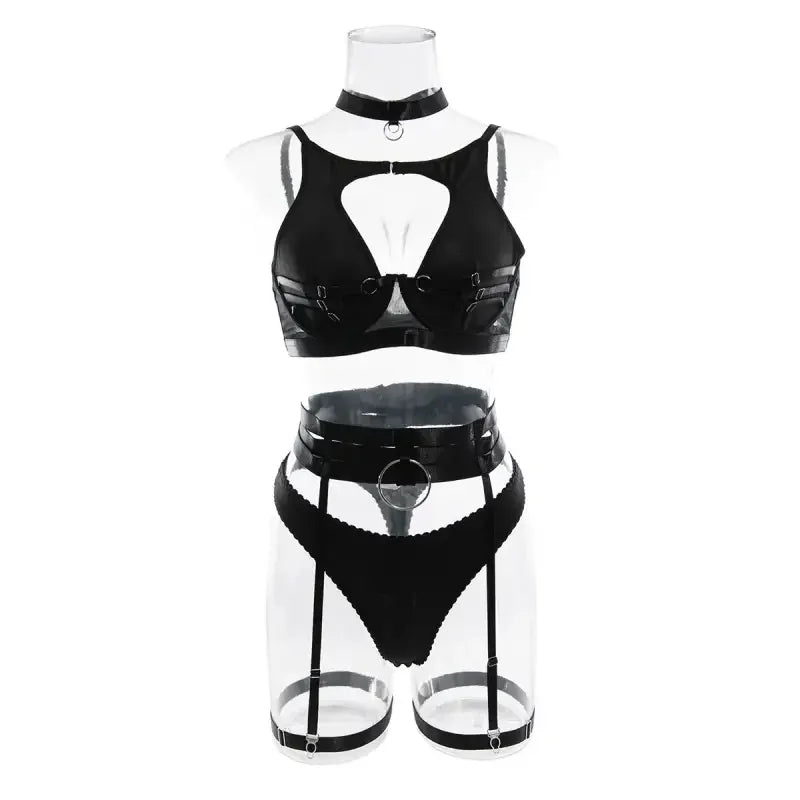 5 pcs Choker Intimates Bra + Panty Underwear Set Garter Kit | Fashionsarah.com