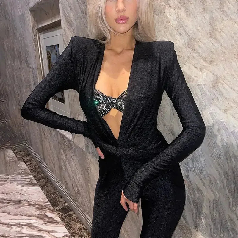 Ruched Jumpsuit Streetwear | Fashionsarah.com