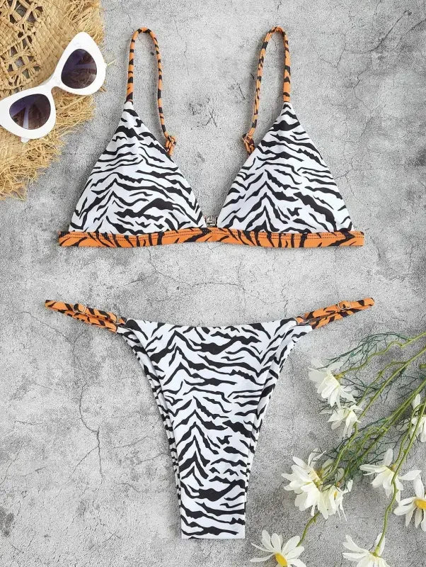 Zebra Striped Bikini | Fashionsarah.com