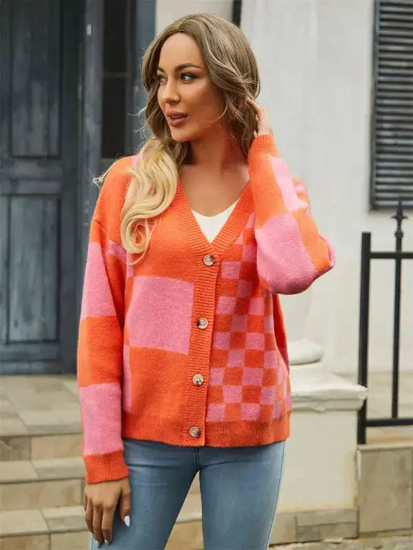 Fashionsarah.com Fashionsarah.com V-Neck Dropped Shoulder Women Cardigan