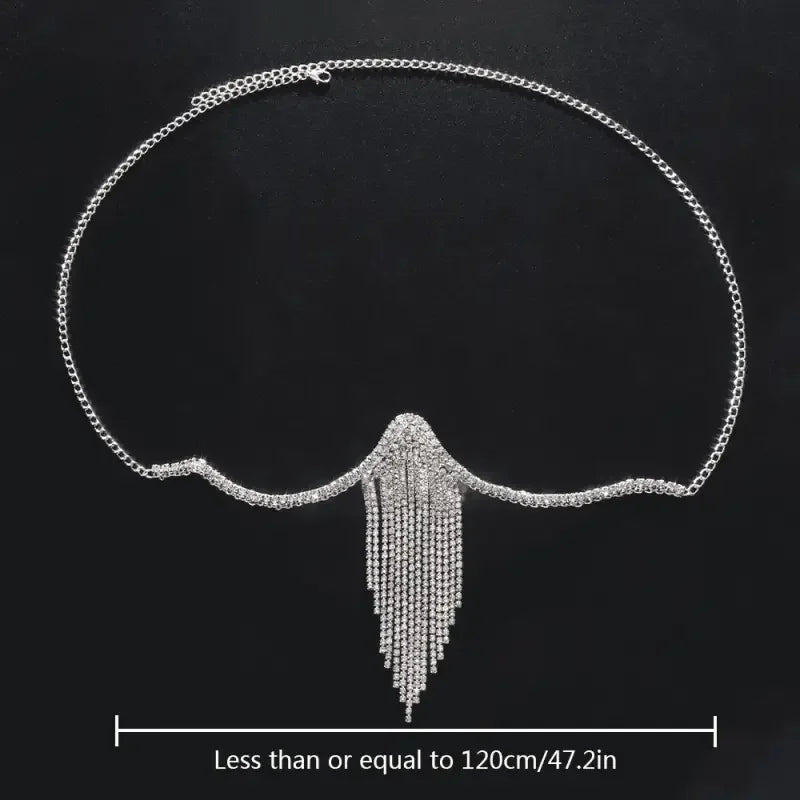 Rave Crystal Tassel Chest Bracket | Fashionsarah.com