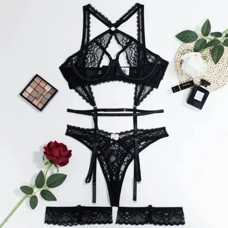 Gothic Flirting Halter Garter Intimate Kit | Fashionsarah.com