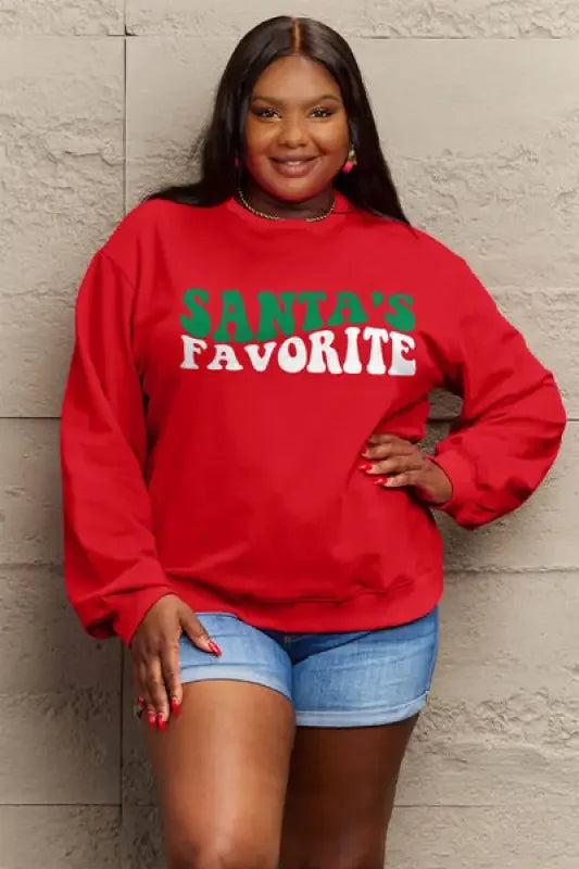 Christmas SANTA'S FAVORITE Women Sweatshirt | Fashionsarah.com