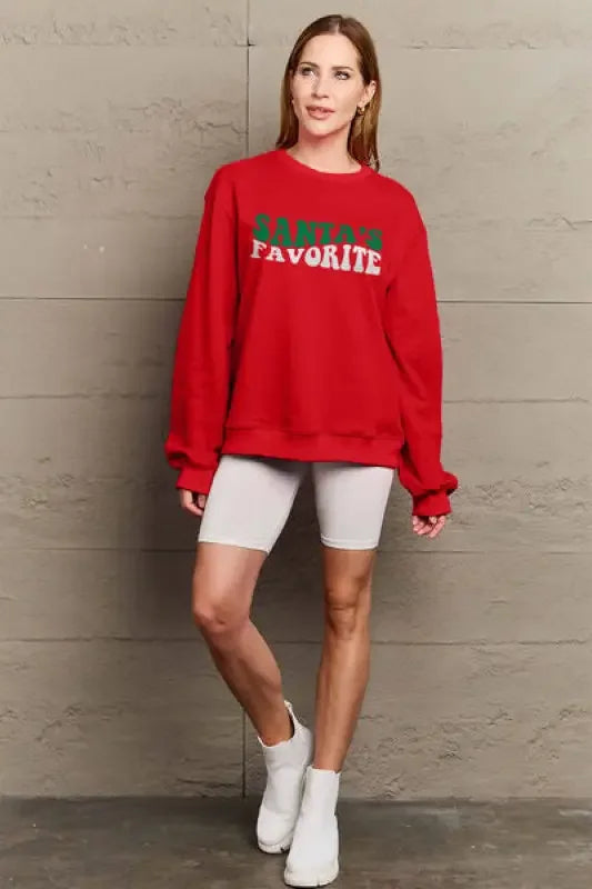 Christmas SANTA'S FAVORITE Women Sweatshirt | Fashionsarah.com