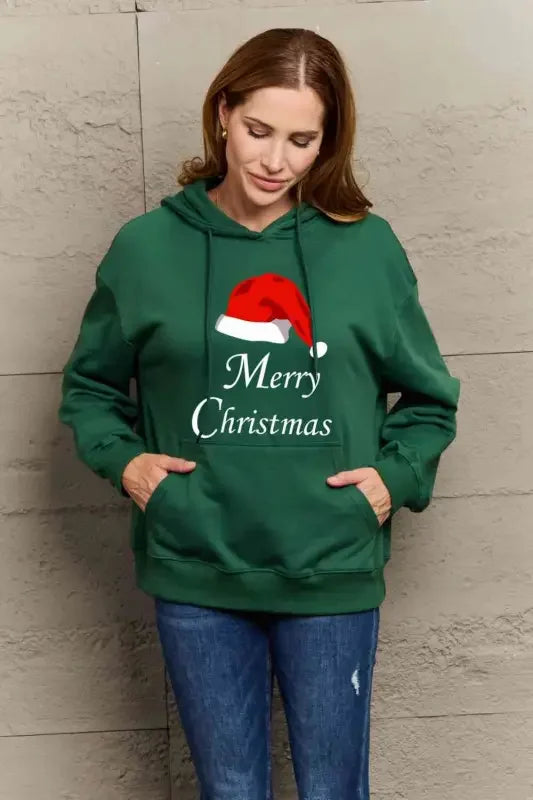 Full Size MERRY CHRISTMAS Hoodie Women Sweatshirt | Fashionsarah.com