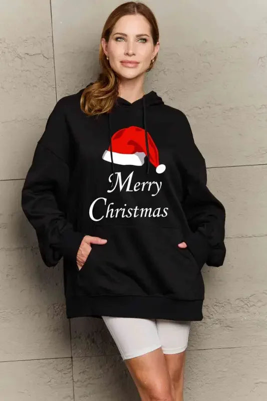 Full Size MERRY CHRISTMAS Hoodie Women Sweatshirt | Fashionsarah.com