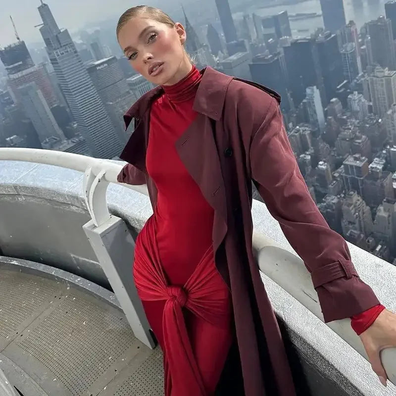 Women Elastic Lace Up Maxi Dress | Fashionsarah.com