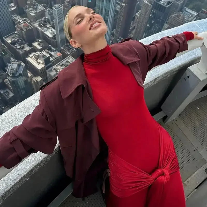 Women Elastic Lace Up Maxi Dress | Fashionsarah.com