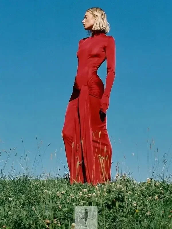 Fashionsarah.com Fashionsarah.com Women Elastic Lace Up Maxi Dress