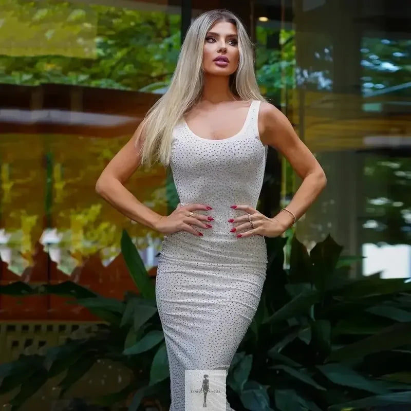 Fashionsarah.com Fashionsarah.com Shiny Slim Backless Long Dress