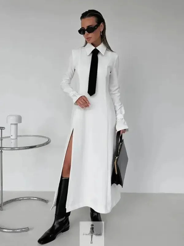 Fashionsarah.com Fashionsarah.com Slim White Office Dress