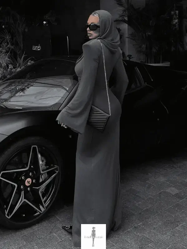 Fashionsarah.com Fashionsarah.com Hooded Maxi Elegant Dress