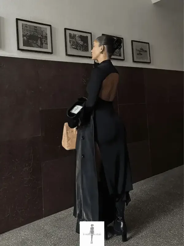 Fashionsarah.com Fashionsarah.com High-neck Sheath Maxi Dress