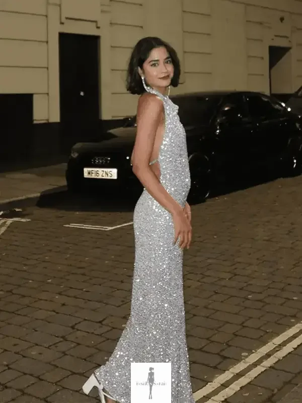 Fashionsarah.com Fashionsarah.com Shiny Sequin Backless Maxi Dress
