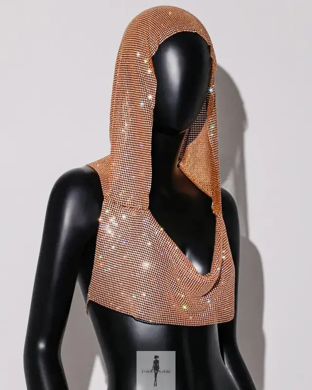 Fashionsarah.com Fashionsarah.com Mesh Shiny Rhinestone Top