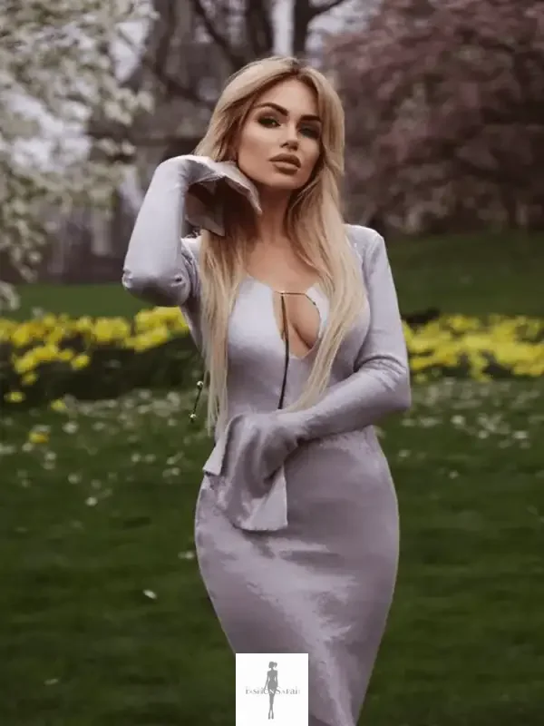 Fashionsarah.com Fashionsarah.com Lace Up Sequins Elegant Dress