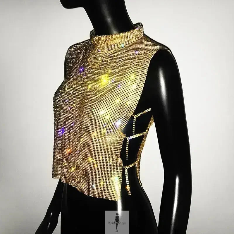Fashionsarah.com Fashionsarah.com Turtleneck Rhinestone Women Top