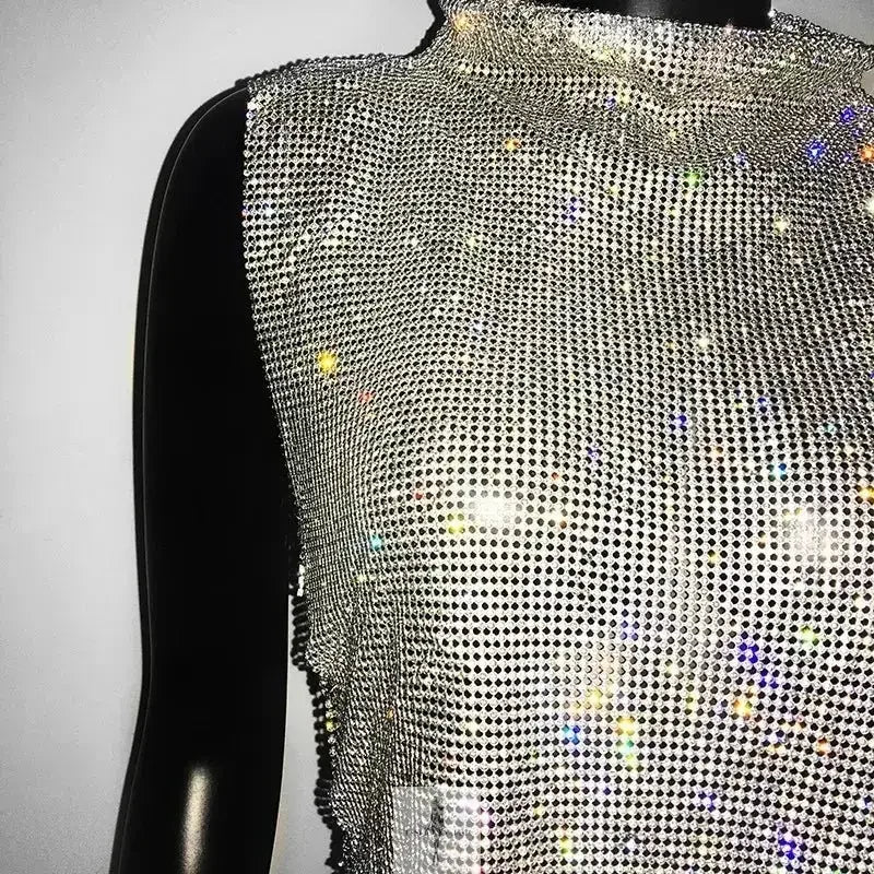 Fashionsarah.com Fashionsarah.com Turtleneck Rhinestone Women Top