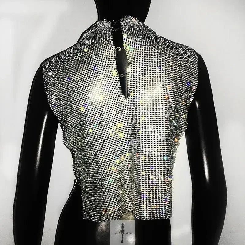 Fashionsarah.com Fashionsarah.com Turtleneck Rhinestone Women Top