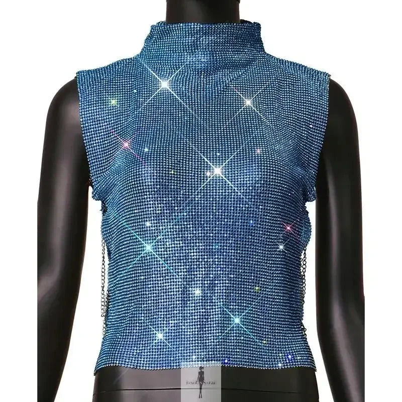 Fashionsarah.com Fashionsarah.com Turtleneck Rhinestone Women Top
