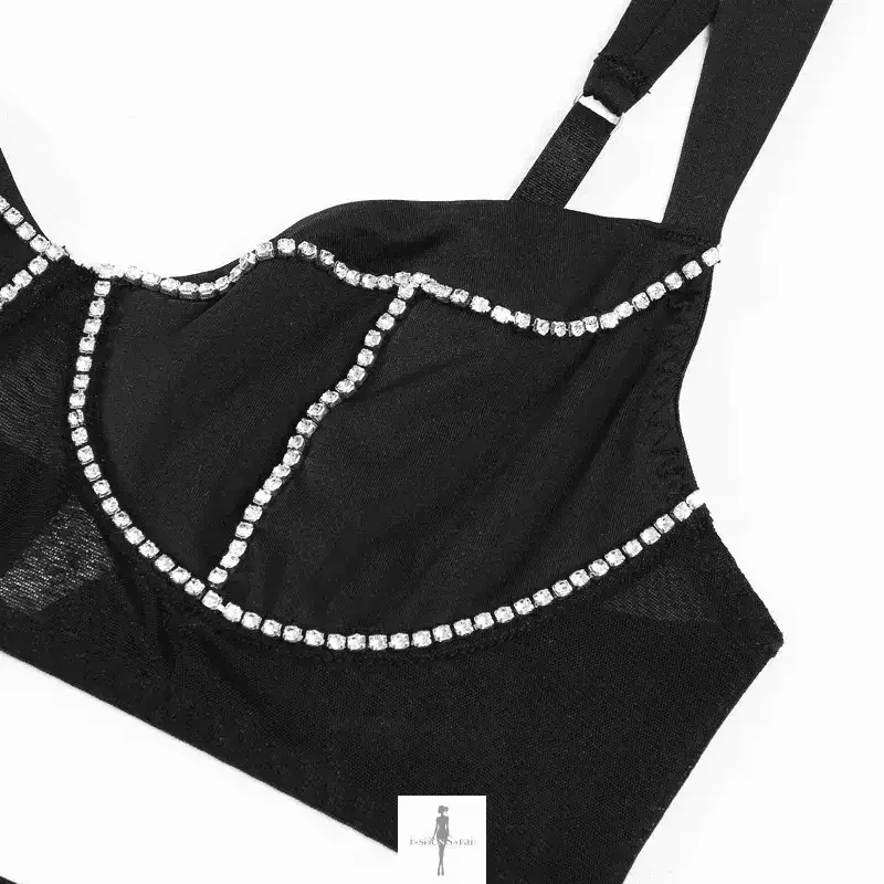 Fashionsarah.com Fashionsarah.com Rhinestone Lingerie Luxury Underwear Set