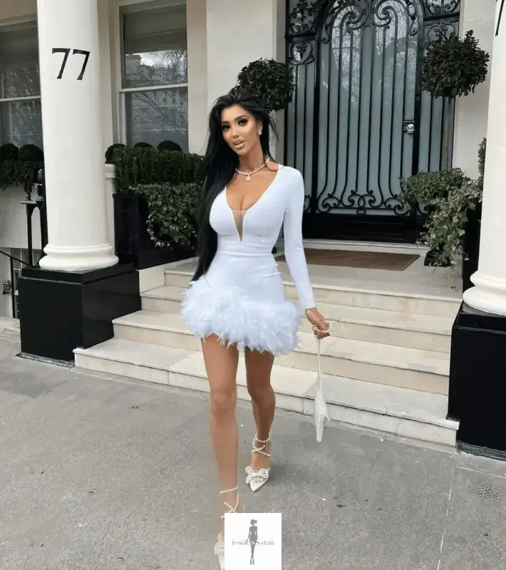 Fashionsarah.com Fashionsarah.com Feather Mini Bandage Dress