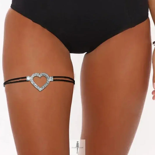 Fashionsarah.com Fashionsarah.com Sexy Rhinestone Heart Leg Thigh Chain